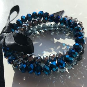 Tri-color Glass Bead Bracelet